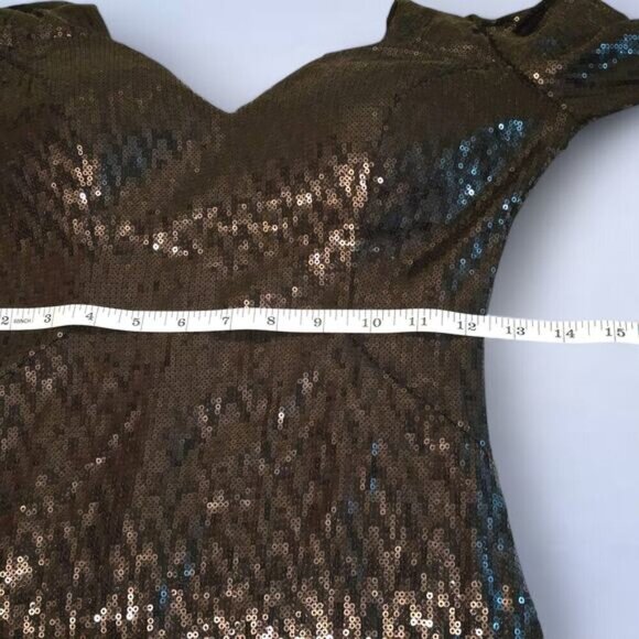 Rinascimento Black Sequin Dress - Size Large - Picture 8 of 9